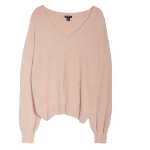 Halogen Pink Pullover V Neck Soft Fuzzy Sweater Plus Size 3X NWT - Picture 7 of 8